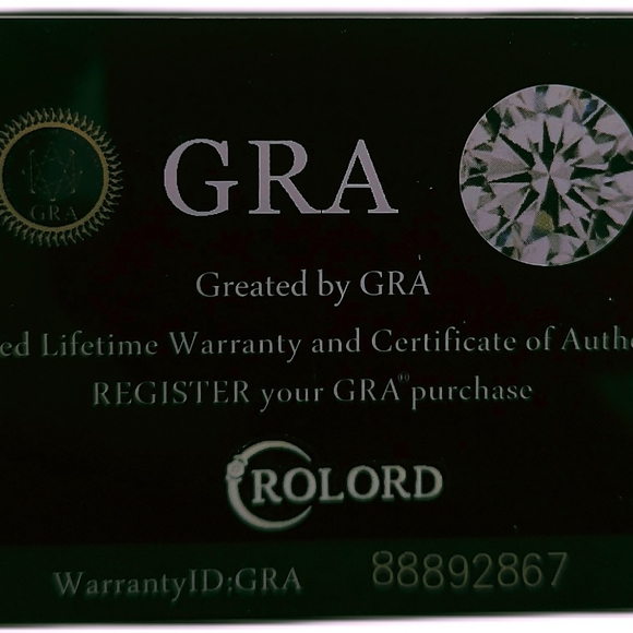 ROLORD 18k white gold pendant 4 prongs set with 2ct round cut moissanite - Picture 11 of 13